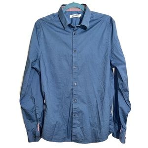 Ben Sherman Blue Button Down Shirt, Slim Fit, Size L, Like New